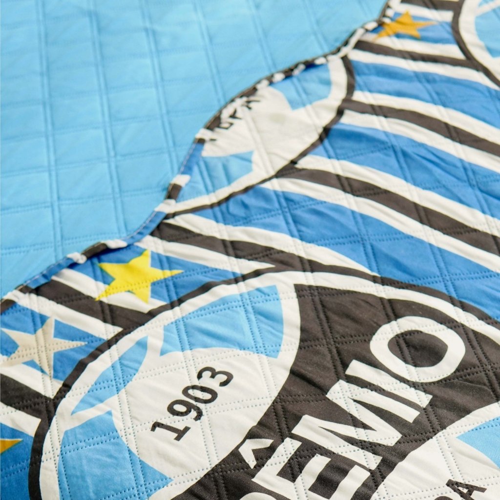 02 kit cobre leito colcha solteiro times gremio
