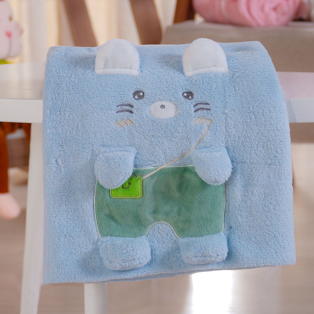 Kit 4 Manta Baby Funny Com Aplique 1,00m x 75cm - Bene Casa - SORTIDO